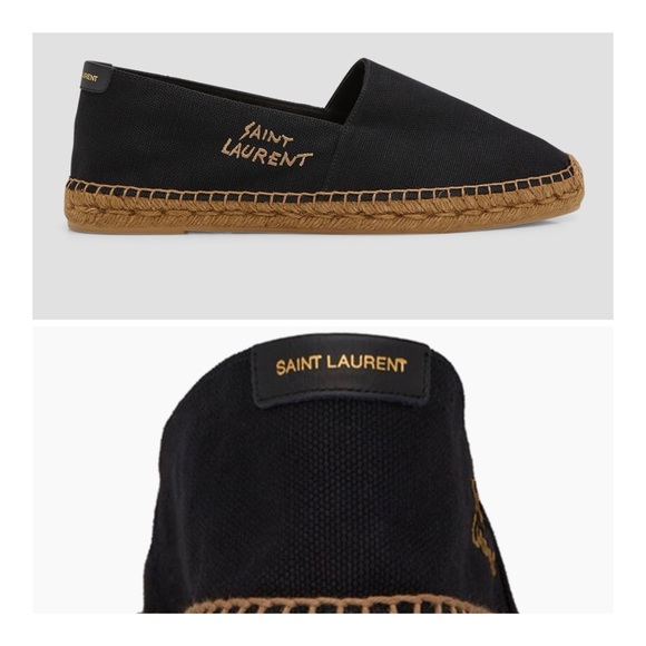 $695 Saint Laurent Men's Black Espadrilles - Picture 1 of 11
